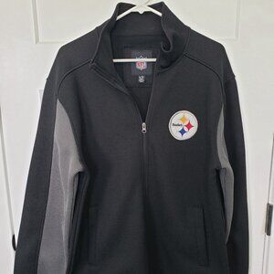 Men's NFL Steelers Sweater Jacket Large  Nice Condition